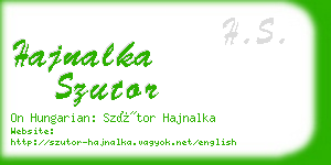 hajnalka szutor business card